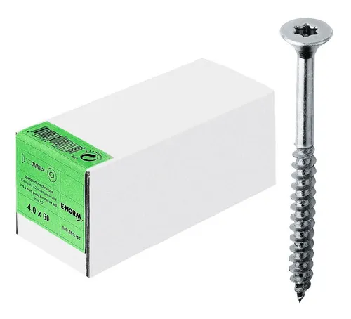 E-NORMpro Spanplattenschraube Edelstahl Senkkopf A2 T20 ISR 4,5 x... 200 Stück