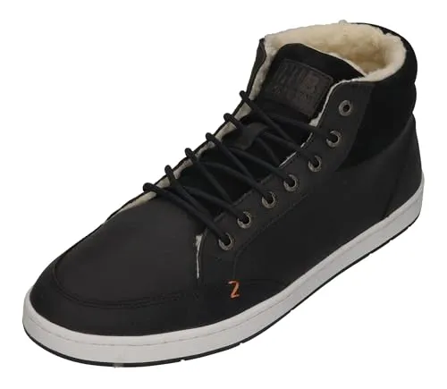 HUB Footwear Herren Sneakers Mark Black White, Größe 44 EU - Herren-Sneaker mit warmem Futter für optimalen Komfort und Stil, ideal für kühle Tage.