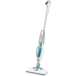 BLACK+DECKER Dampfreiniger Steam Mop Deluxe - 15-in-1 Reinigungsgerät - Dampfreiniger für versiegelte Hartböden, entfernt 99,9% der Keime ohne Chemikalien. Mit AutoSelect-Technologie für optimale Dampfmenge und -temperatur.