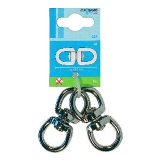 PÖSAMO Drehwirbel vernick. (SB) für Seil-Ø b. 6,0mm