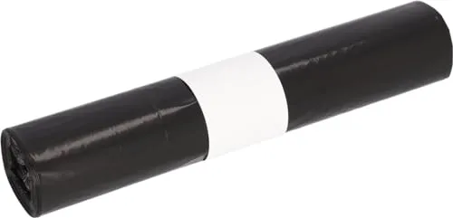 LDPE - Müllbeutel 30 Stück/Rolle, 260+240x640 mm, 25 my, schwarz, 30 Liter, Mülltüten, Müllsack, Müllbeutel, Abfallbeutel-sack