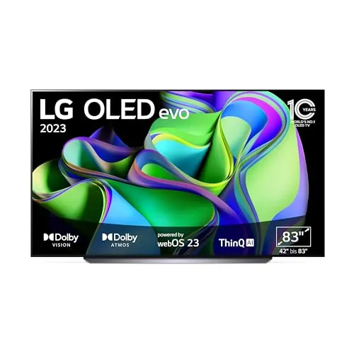 LG OLED83C37LA TV - 83 Zoll 4K OLED evo Fernseher mit Brightness Booster, Smart TV mit webOS 23 und Gaming Features