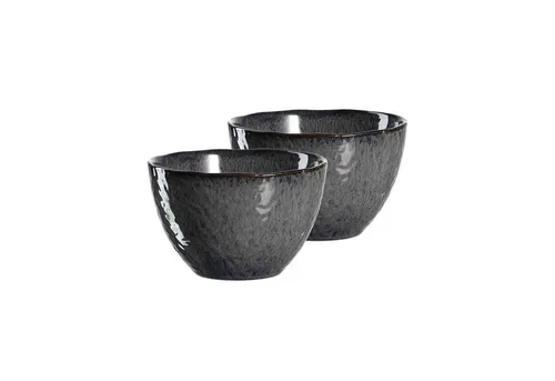 Leonardo Keramikschalen Matera 2er Set, ø 15.3 cm in grau von LEONARDO