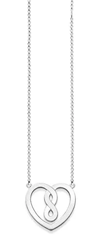 THOMAS SABO Unisex-Kette mit Unendlichkeit Herz Anhänger - Kette für Damen aus 925 Silber, verstellbar von 38-42 cm, perfekt als Geschenk in eleganter Verpackung.
