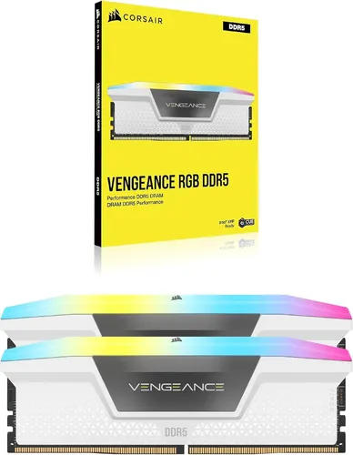 Corsair Vengeance RGB DDR5 RAM 32GB (2x16GB) 6000MHz in weiß von Corsair
