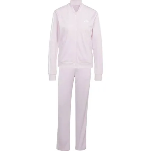 adidas Damen Trainingsanzug Essentials 3S Track Suit - Trainingsanzüge für Damen, hergestellt aus 100 % recycelten Materialien für einen umweltfreundlichen Look. Ideal für sportliche Streetstyles mit klassischem Design und bequemem Schnitt.