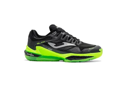 Joma Slam Men 2601 Padel-Schuhe für Herren, Schwarz, Größe 43 - Die Joma Slam Padel-Schuhe bieten idealen Halt und Stabilität für Wettkämpfer. Mit atmungsaktivem Obermaterial und strapazierfähiger Sohle für ausgezeichneten Grip sind sie perfekt für anspruchsvolle Spiele.