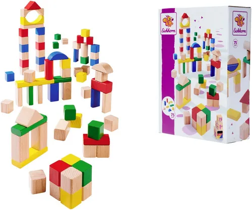 Eichhorn Holzbausteine Bunt/Natur Spielbauklötze, FSC® - schützt Wald, Made in Germany