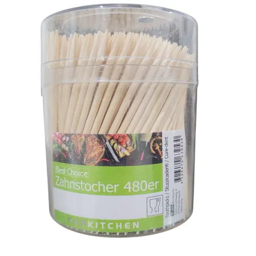 Zahnstocher aus Holz, Rouladen Party Cocktail Spieße in Dose