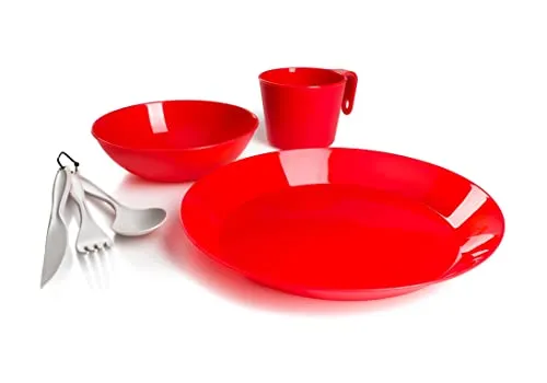 GSI Cascadian Geschirrset für 1 Person, rot, 77311, Einheitsgröße