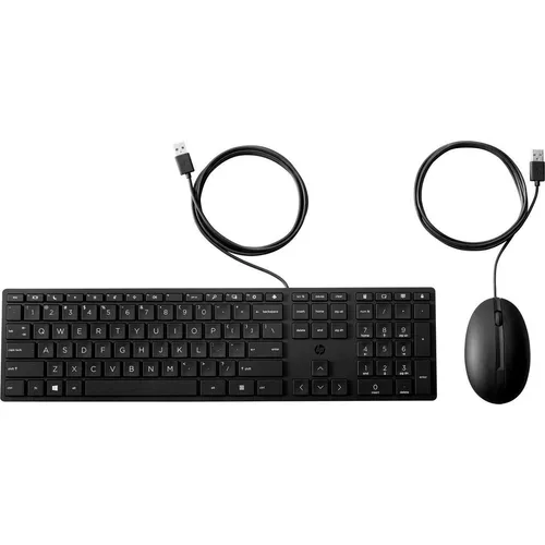 HP Wired Desktop 320MK Mouse and (DE, Kabelgebunden) (9SR36UT#ABD)
