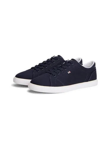 Tommy Hilfiger TH LOW PROFILE VULC CANVAS Plateausneaker blau 42 EU - Stylischer Plateausneaker in Größe 42 mit gepolstertem Schaftrand. Ideal für den Alltag, kombiniert Komfort mit modernem Design. Perfekt für lässige Freizeitlooks.