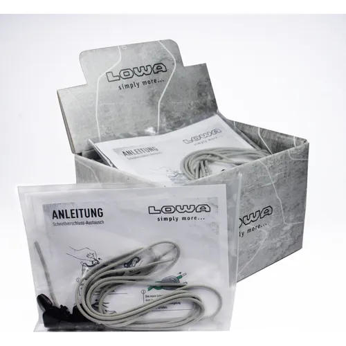 Lowa Kids Quick Laces - Kinder Schnürsenkel mit Schnellverschluss - Schnürsenkel für Kinder in Schwarz, aus robustem Kunststoff, ideal für schnelles Anziehen und perfekten Halt bei jedem Abenteuer.