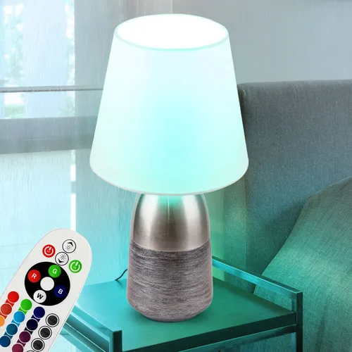 Touch Tischlampe mit Fernbedienung und RGB Leuchtmittel von ETC Shop