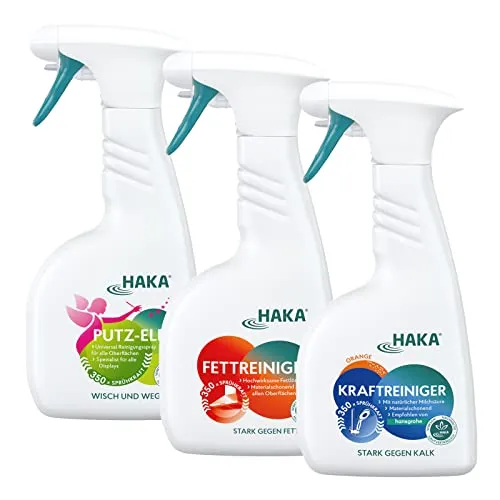 HAKA Set Sprühtrio – 3x500ml Hochwirksame Reinigungsmittel von HAKA
