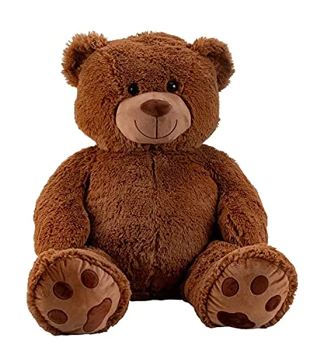Lifestyle & More Riesen Teddybär XXL 100 cm - Kuschelbär Dunkelbraun - Stofftiere & Teddybären: Der XXL Kuschelbär aus samtig weichem Plüsch bietet Geborgenheit und Sicherheit für Kinder und ist das perfekte Geschenk für jede Gelegenheit.