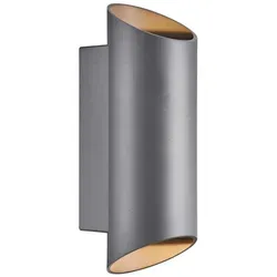 Nordlux Nico Round Wandleuchte 22W, GU10, IP54, anthrazit - Moderne Wandleuchte für innen und außen mit elegantem Design, das Licht nach oben und unten abstrahlt und einen beeindruckenden Lichteffekt erzeugt.