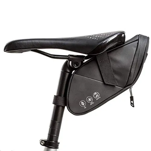 HOMPER Fahrrad Satteltasche wasserdichte Fahrradtasche Fahrradsitz Tasche für MTB Rennrad Universal Fahrrad, Schwarz