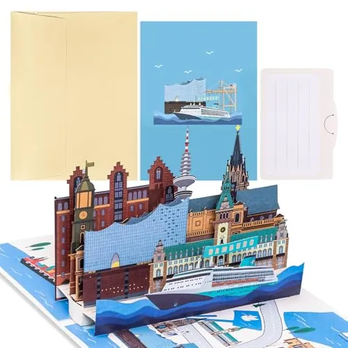 Joyoldelf Hamburg Pop Up Karte von Joyoldelf
