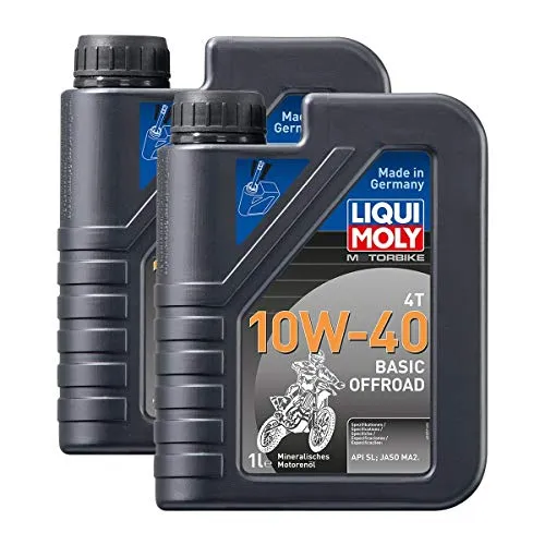 2x LIQUI MOLY 3059 Motorbike 4T Basic Offroad 10W-40 Motoröl 1L