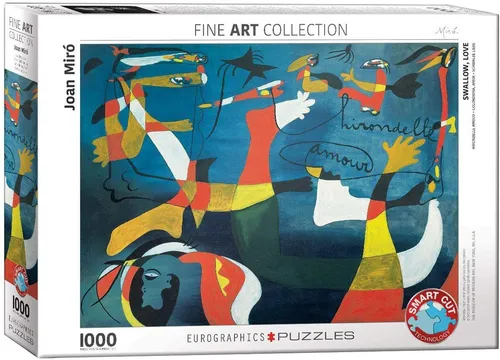 Puzzle Miro - Schwalbe, Liebe - 1000 Teile Puzzle im Format 68x48 cm, Puzzleteile