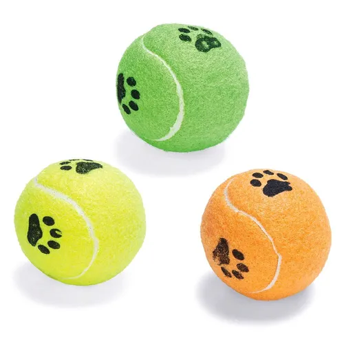 Karlie Hunde-Tennisbälle 3er Set - 6,3 cm - gelb grün orange Apportierspiel Ball