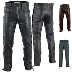 RadMasters Motorradhose GW860 Stylish Biker Lederjeans aus Büffelleder schwarz 50/M