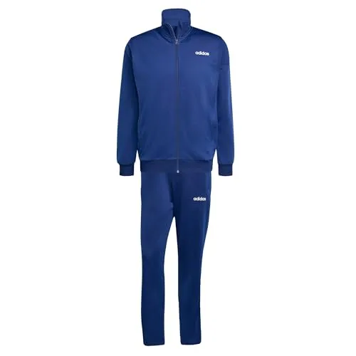 adidas Herren LINEAR TRACKSUIT, Dark Blue, M - Trainingsbekleidung mit regulärer Passform, aus 95 % recyceltem Polyester für Nachhaltigkeit, inklusive elastischem Bund und praktischen Seitentaschen.
