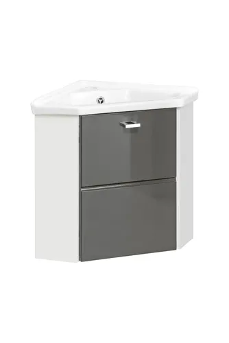 Eck Waschbecken mit Unterschrank 40 cm – Modernes Design