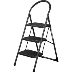 Klappleiter aus Stahl – 150 kg belastbar, 3 Stufen