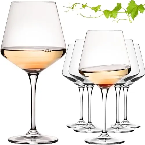IMPERIAL Weißweingläser 560ml 'Athen' Set 6-Teilig Chardonnay Glas aus Crystalline Glas Weingläser Spülmaschinenfest