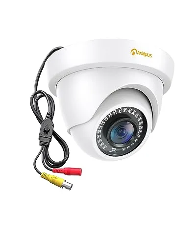 Anlapus HD 1080P Outdoor Dome Überwachungskamera 4-in-1 Kamera mit OSD Menü, 24M IR Nachtsicht, Unterstützt CVI/TVI/AHD/960H, Weiß