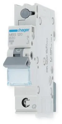 Hager MBS120 Leitungsschutzschalter, Sicherungsautomat, 1-polig, 6kA, B-Charakteristik, 20A