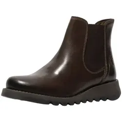 FLY London Damen Salv Chelsea Boots, Braun Darkbrown 001, 38 EU - Wanderschuhe mit angenehmem Tragekomfort und klassisch-elegantem Look, ideal für stilvolle Abenteuer.