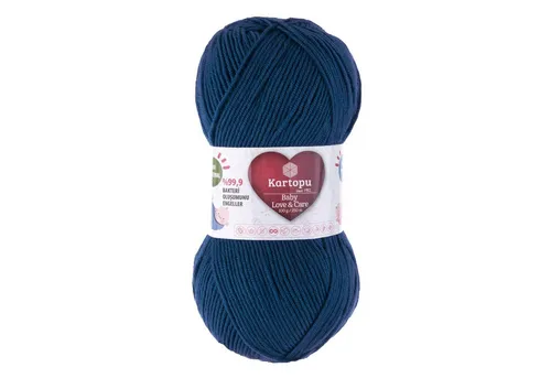 Kartopu 5 x 100g Strickgarn Kartopu Baby Love and Care Häkelwolle, 250 m, K604 saphirblau