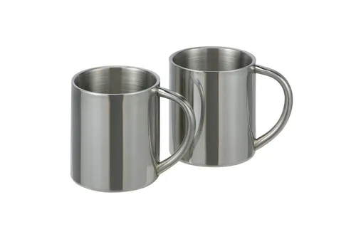 HAC24 Becher Trinkbecher Isolierbecher Kaffee Thermo Tasse Edelstahlbecher, 2-tlg., Edelstahl, 200ml, Doppelwandig