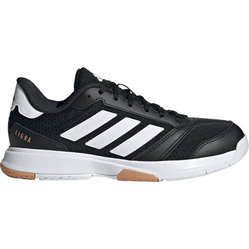 adidas Damen Ligra 8 Indoor Schuhe - Damen-Hallenschuhe mit atmungsaktivem Obermaterial und dämpfender Zwischensohle, ideal für sportliche Aktivitäten in der Halle, besteht zu mindestens 20 % aus recycelten Materialien.