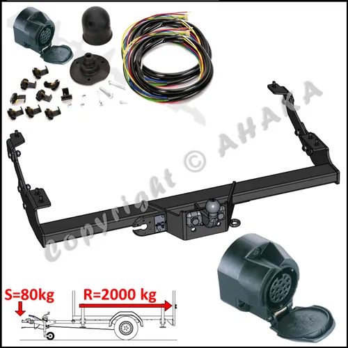 AHK + ES13 für Opel Vivaro 01-14 Bus Kasten Anhängevorrichtung Anhängerkupplung