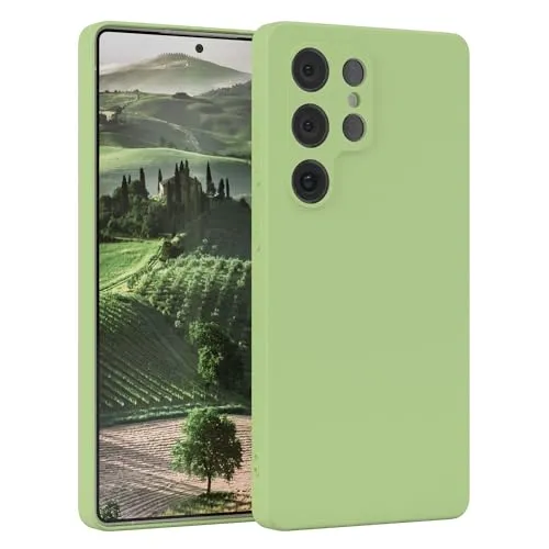 EAZY CASE - Silikonhülle für Galaxy S25 Ultra Hülle Silikon Case Grün weich stoßfeste Handyhülle Schutzhülle mit Kameraschutz Dünn Premium Schutz Cover TPU Phone Bumper in Pastell Hellgrün Matt