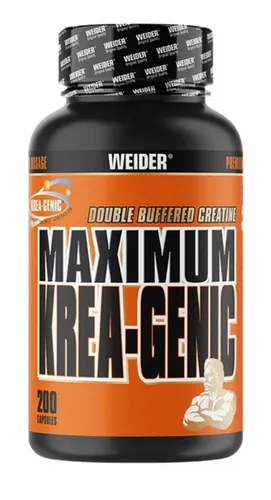 Weider Maximum Krea-Genic - 100 Kapseln - Hochwertiges Kreatin für effektiven Muskelaufbau, ideal für Sportler und Fitnessbegeisterte. Mindesthaltbarkeitsdatum: 6 Monate und länger.