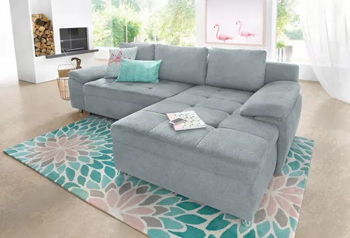 Home affaire Ecksofa Labene L-Form, wahlweise mit Bettfunktion und Bettkasten, auch als XXL-Variante