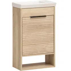 MÖBELPARTNER Waschbecken mit Unterschrank Mads 159075 in braun von Schildmeyer