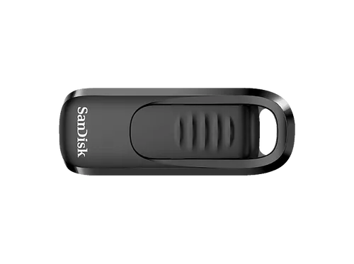 SanDisk Ultra Slider USB Type-C 512GB - Schneller USB-Stick - USB-Stick mit 512 GB, USB 3.2 Gen 1 für blitzschnelle Übertragungen bis 400MB/s, praktisches Kappen-Design in elegantem Schwarz.
