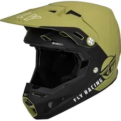Fly Racing Formula CC Centrum Motocrosshelm - Oliv/Schwarz - XXL - ECE 22-06 zertifizierter Motorradhelm mit adaptivem Aufprallsystem und überragender Durchstoßfestigkeit. Ideal für Sicherheit und Komfort beim Motocross.