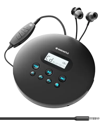 OAKCASTLE CD100 Tragbarer CD Player mit Bluetooth