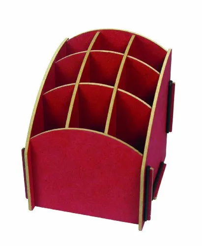 Werkhaus Penbox Tower, Holz/MDF, L 14 x B 12, 250 g, Rot