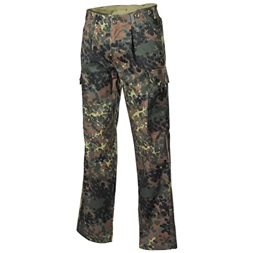 MFH Bundeswehr Feldhose (Flecktarn/66) - Strapazierfähige Wanderhose - Wanderhose im Flecktarn-Design, ideal für Outdoor-Aktivitäten mit vielen praktischen Taschen und robustem Material für höchsten Tragekomfort.