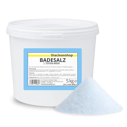 Diacleanshop Badesalz 5kg – Reines Totes Meer Salz für Haut & Körper