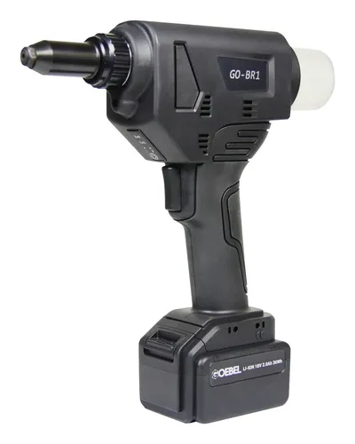 Akkublindnietsetzgerät GO-BR1 8-tlg. 12.000N im Koffer - Werkzeugkoffer mit 12.000 N Setzkraft, ideal für Profis und Heimwerker. Inklusive 8 Werkzeugen für flexible Blindnietgrößen, perfekt für Metallverarbeitung und Fahrzeugbau.