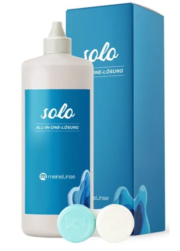 Solo All-in-One Lösung von meineLinse (ehemals Oculsoft) 1x 360ml + 1 Behälter